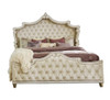 Antonella Upholstered Queen Panel Bed Ivory and Camel / CS-223521Q