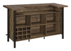 Bellemore Rectangular Storage Bar Unit Rustic Oak / CS-182104