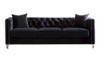 Delilah Upholstered Tufted Tuxedo Arm Sofa Black / CS-509361