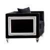 Delilah Upholstered Tufted Tuxedo Arm Chair Black / CS-509363