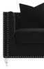 Delilah Upholstered Tufted Tuxedo Arm Accent Chair Black / CS-509363
