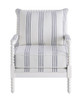 Blanchett Upholstered Accent Chair with Spindle Accent White and Navy / CS-903835