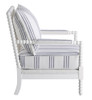 Blanchett Upholstered Accent Chair with Spindle Accent White and Navy / CS-903835