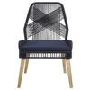Nakia Woven Rope Dining Side Chairs Dark Navy (Set of 2) / CS-110034