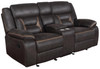 Greer 3-piece Upholstered Reclining Sofa Set Brown / CS-651354-S3