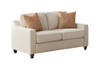 Christine Upholstered Cushion Back Loveseat Beige / CS-552062