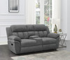 Bahrain Upholstered Motion Loveseat with Console Charcoal / CS-609542