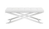 Modrest Xane - Contemporary White Vegan Leather Bench / VGGAGA-8648BE-WHT-BENCH