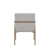 Modrest Burnham - Modern Light Grey & Brass Arm Dining Chair / VGGA-6960CH-1-WHT-B-DC