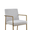 Modrest Burnham - Modern Light Grey & Brass Arm Dining Chair / VGGA-6960CH-1-WHT-B-DC