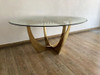 Modrest Chambers - Glass & Gold Dining Table / VGGM-DT-DOLORES-DT