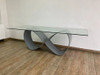 Modrest Hadley- Glass & Matte Grey Dining Table / VGGM-DT-CASTA-DT