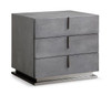 Modrest Buckley Modern Cracked Grey 3-Drawer Nightstand / VGVC-N2003-GRY