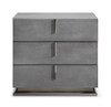 Modrest Buckley Modern Cracked Grey 3-Drawer Nightstand / VGVC-N2003-GRY