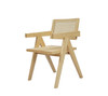 Modrest Aurora Modern Light Rattan and Natural Ash Dining Arm Chair / VGCS-ACH-21026