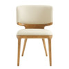 Modrest Stanley - Contemporary Beige Leatherette and Walnut Set of 2 Dining Chairs / VGCS-CH20066-DC