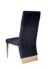 Modrest Keisha - Modern Black Velvet and Gold Dining Chair Set of 2 / VGZA-Y629-BLK-DC