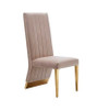 Modrest Keisha - Modern Beige Velvet and Gold Dining Chair Set of 2 / VGZA-Y629-BG-DC