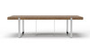 Modrest Pauline- Modern Walnut and Stainless Steel Dining Table / VGBB-MI2203T-WAL-DT