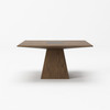 Modrest Cora- Modern Walnut and Black Tempered Glass Dining Table / VGBB-MI1412-WAL-DT