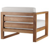 Upland 2-Piece Outdoor Patio Teak Wood Sectional Sofa Loveseat / EEI-4256