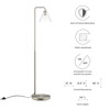 Element Transparent Glass Glass and Metal Floor Lamp / EEI-5618