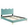 Current Performance Velvet Queen Platform Bed / MOD-6733