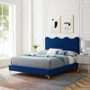 Current Performance Velvet Twin Platform Bed / MOD-6727