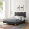Current Performance Velvet Twin Platform Bed / MOD-6727