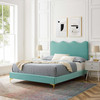 Current Performance Velvet Twin Platform Bed / MOD-6727