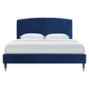 Alessi Performance Velvet Queen Platform Bed / MOD-6284