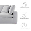 Commix 5-Piece Down Filled Overstuffed Armless Sectional Sofa / EEI-3360
