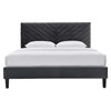 Roxanne Performance Velvet Queen Platform Bed / MOD-6285