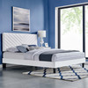 Roxanne Performance Velvet Queen Platform Bed / MOD-6285