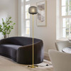 Reprise Glass Sphere Glass and Metal Floor Lamp / EEI-5623