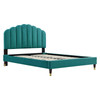 Daisy Performance Velvet Queen Platform Bed / MOD-6288