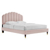 Daisy Performance Velvet Queen Platform Bed / MOD-6288