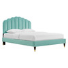 Daisy Performance Velvet Queen Platform Bed / MOD-6288