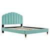 Daisy Performance Velvet Queen Platform Bed / MOD-6288