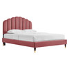 Daisy Performance Velvet Queen Platform Bed / MOD-6288