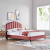 Daisy Performance Velvet Queen Platform Bed / MOD-6288