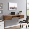 Render Wall Mount Wood Office Desk / EEI-5865