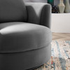Pirouette Performance Velvet Swivel Armchair / EEI-4345