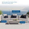 Saybrook 3-Piece Outdoor Patio Upholstered Sectional Sofa / EEI-4379