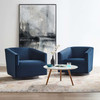 Twist Performance Velvet Swivel Chair Set of 2 / EEI-4427