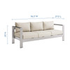 Shore Outdoor Patio Aluminum Sofa / EEI-3917