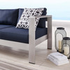 Shore Outdoor Patio Aluminum Sofa / EEI-3917