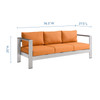 Shore Outdoor Patio Aluminum Sofa / EEI-3917