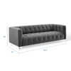 Mesmer Channel Tufted Button Performance Velvet Sofa / EEI-3882
