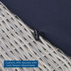 Conway Sunbrella® Outdoor Patio Wicker Rattan Corner Chair / EEI-3970